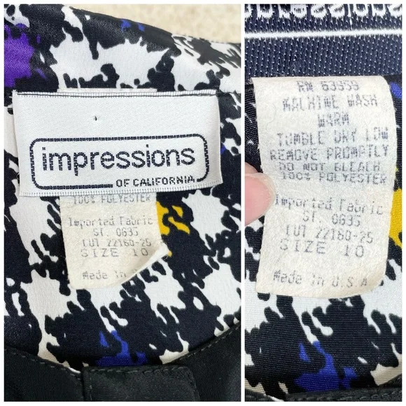 Vintage Impressions of California Colorful Houndstooth Button Down Blouse - Picture 13 of 14